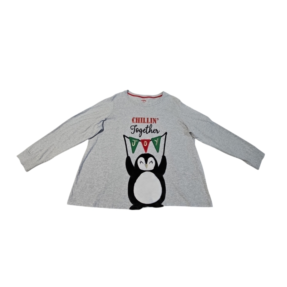 Holiday‎ Time Women's Penguin Long Sleeve Shirt Size 3x